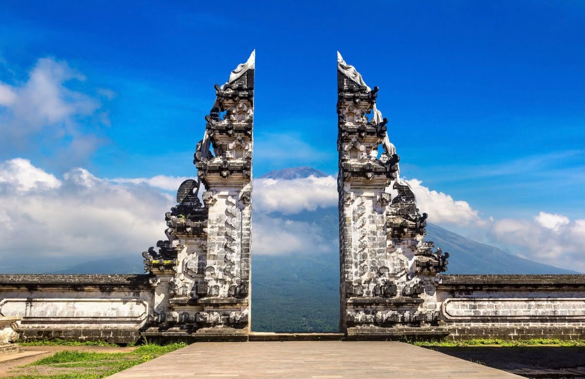 Lempuyang Gate of Heaven with Mount Agung